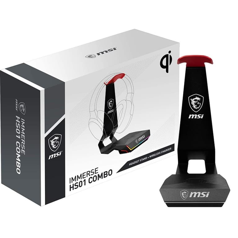 MSI IMMERSE HS01 COMBO Gaming Headset Stand with Wireless Charger