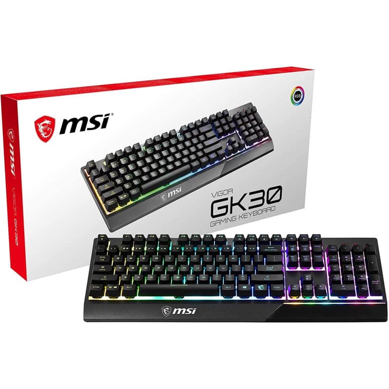MSI Vigor GK30 RGB Anti-Ghosting Waterproof Mechanical Feel Arabic & English