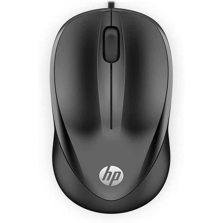 HP 1000 Wired Optical Mouse with 3 Buttons and 1000 DPI - Black