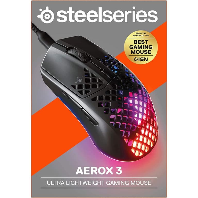 SteelSeries Aerox 3 Wired Optical Ultra-lightweight Design - Black