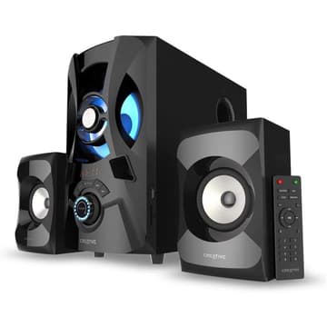 Creative SBS E2900 2.1 Channel 120W Peak High-Performance Bletooth 5.0 Speaker System & Subwoofer for TV, Computers, Laptops, FM, USB, SD and Aux input