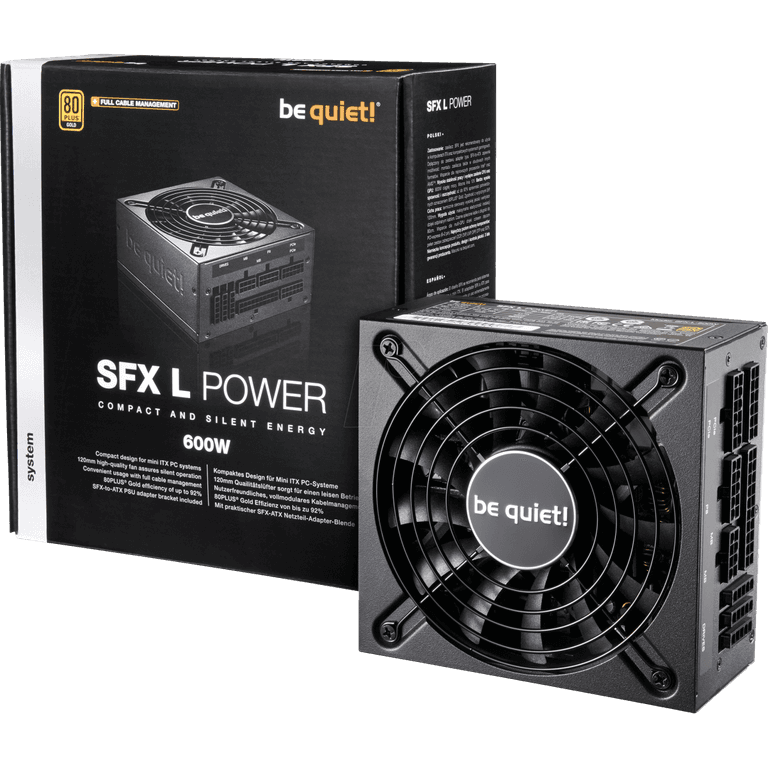 be quiet! SFX L 600W 80+ Gold Small Form Factor Power Supply