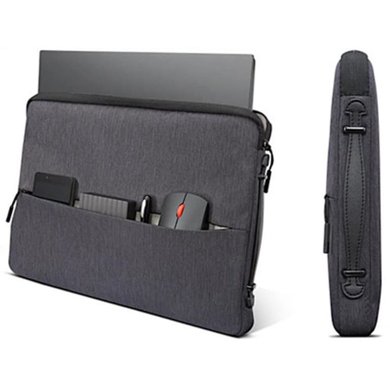 Lenovo Urban Laptop Sleeve 15.6" Water Resistant Soft Padded Reinforced Rubber Corners - Charcoal Grey