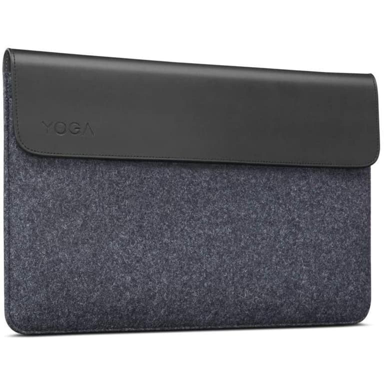 Lenovo 14" Laptop Sleeve, Leather & Wool Felt, Magnetic Closure, Accessory Pocket