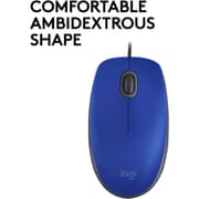 Logitech M110 Wired USB Silent Button Ambidextrous PC & Mac- Blue product image