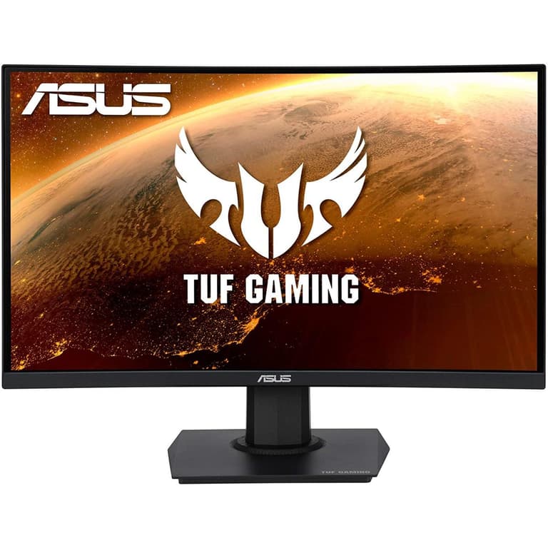 ASUS TUF VG24VQE Gaming 24" Curved Full HD 165Hz 1ms Extreme Low Motion Blur Adaptive-Sync FreeSync Premium Shadow Boost - BLACK