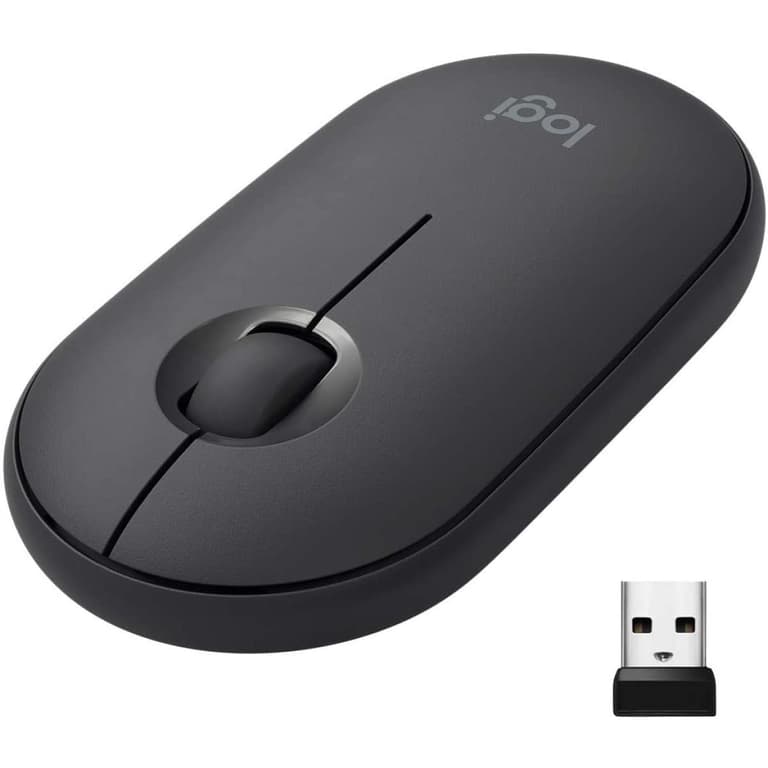 Logitech M350 Portable Wireless Mouse & Bluetooth - Graphite