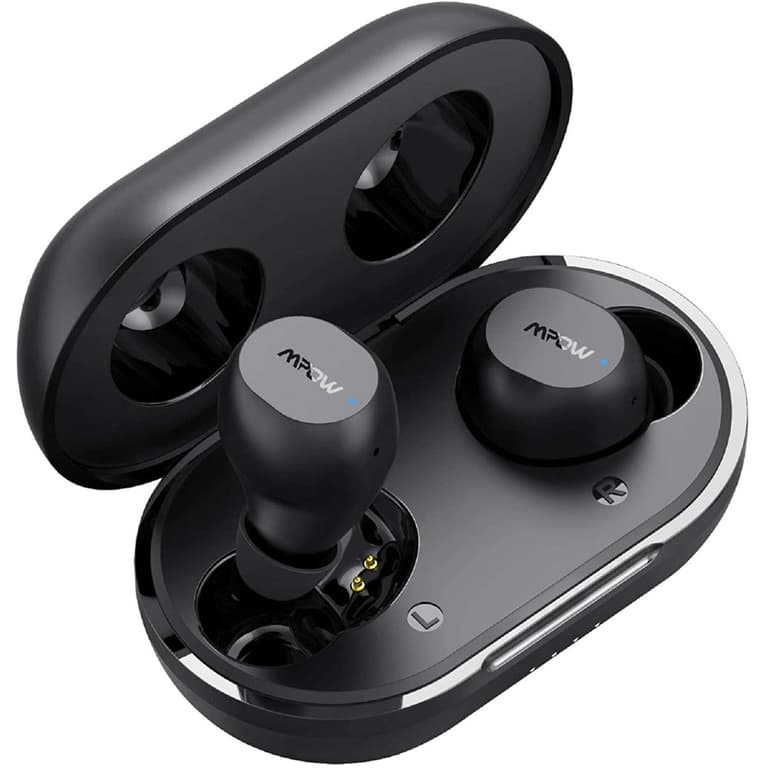 Mpow M12 Earbuds Wireless & USB-C Charging w/Dual Mic 25 Hours , Black