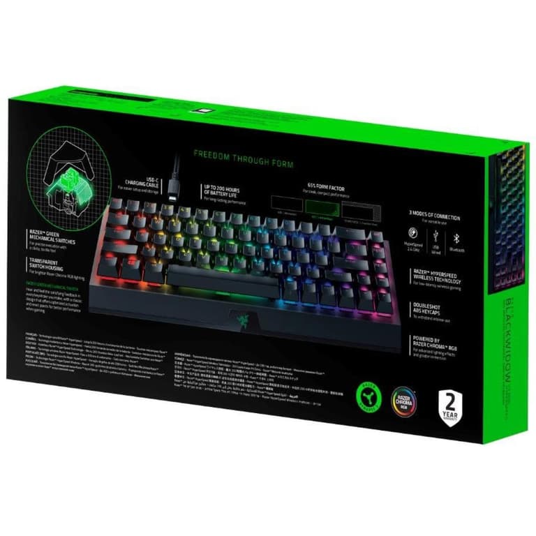 Razer BlackWidow V3 Mini HyperSpeed Wireless Green Mechanical Switches