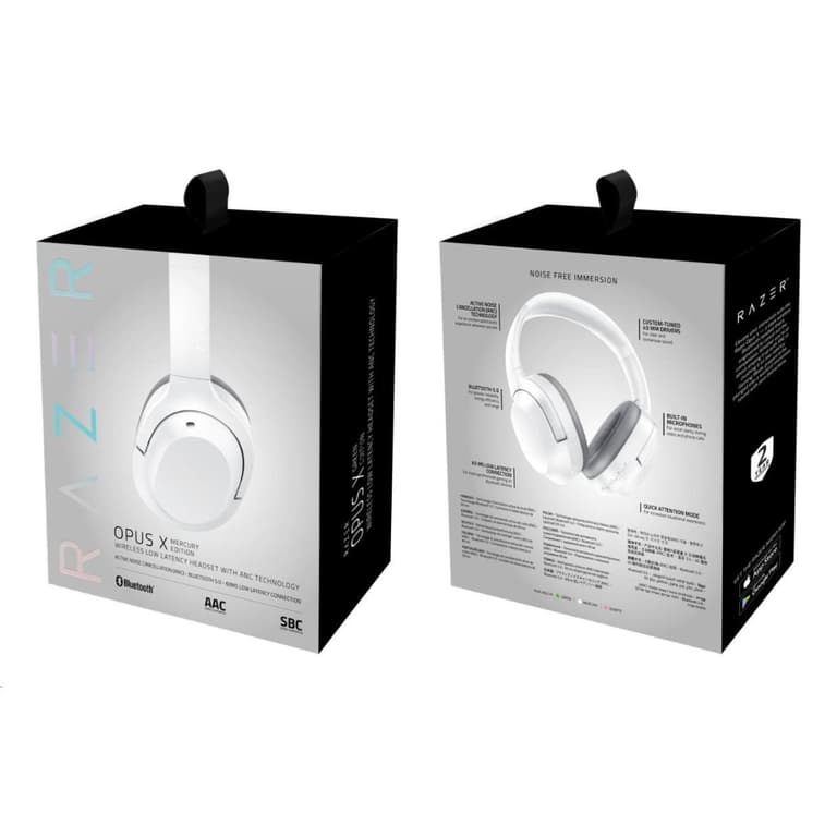 Razer Opus X Mercury Active Noise Cancellation Gaming Wireless Headset