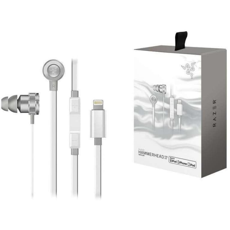 Razer Hammerhead Earphones for iOS Mercury Edition (White) | RZ04-02090200-R3M1