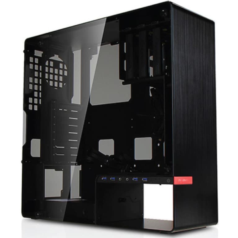 IN WIN 904 PLUS Black Aluminum, Tempered Glass