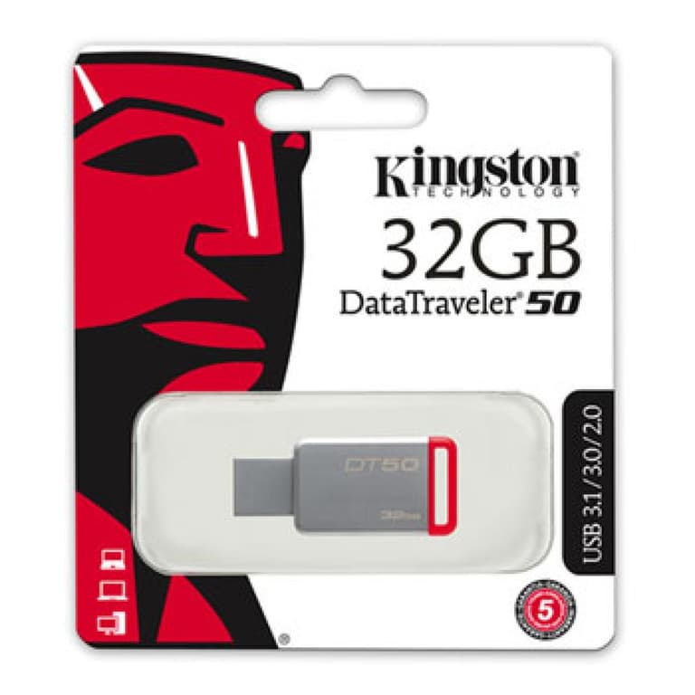 Kingston 32GB DT50 USB 3.0 Flash Drive (Blue)
