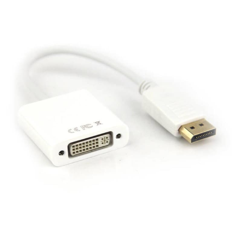 VCOM DVI Female to DisplayPort Male Cable (White)