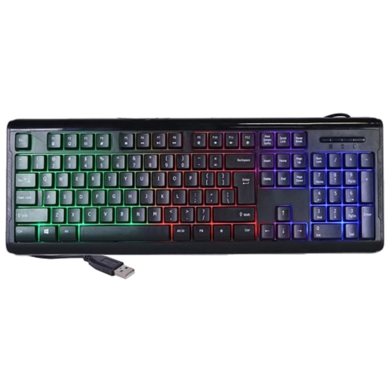 iMicro KB-US9821C Rainbow Backlit Wired Keyboard