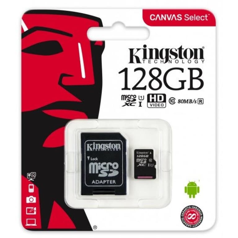 Kingston SDCS/128GB Canvas Select 128GB Class 10