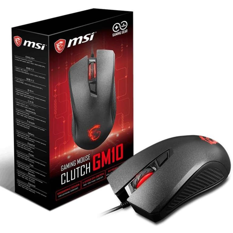MSI Clutch GM10 PC Mouse, PC / Mac, 2 Ways