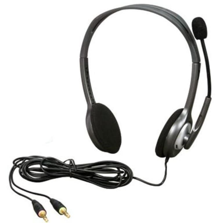 Logitech 981-000214 H110 Stereo Headset w/ Roating Microphone & 3.5mm Dual Plug - Black