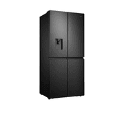 هايسنس ثلاجة أربعة أبواب 432 لتر باللون الأسود الزجاجي product image
