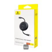 بيسوس كيبل قابل للسحب يو اس بي-سي 100 واط اسود product thumbnail 3