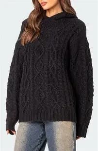 Cozy Women's Knit Hoodie