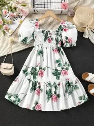 Floral Print Dress for Girls