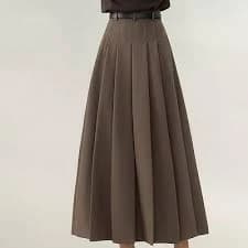 Pleated Maxi Skirt for Women