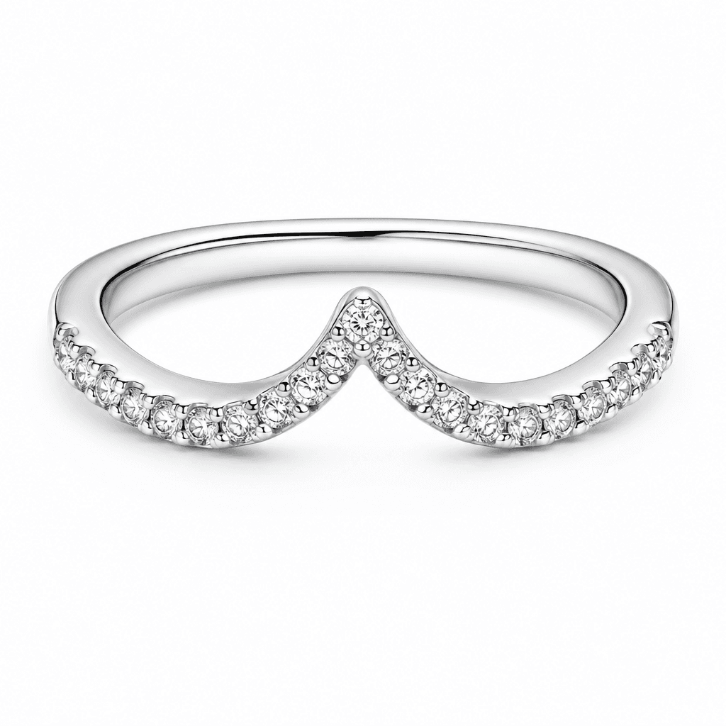 Pandora Sparkling Wishbone Ring