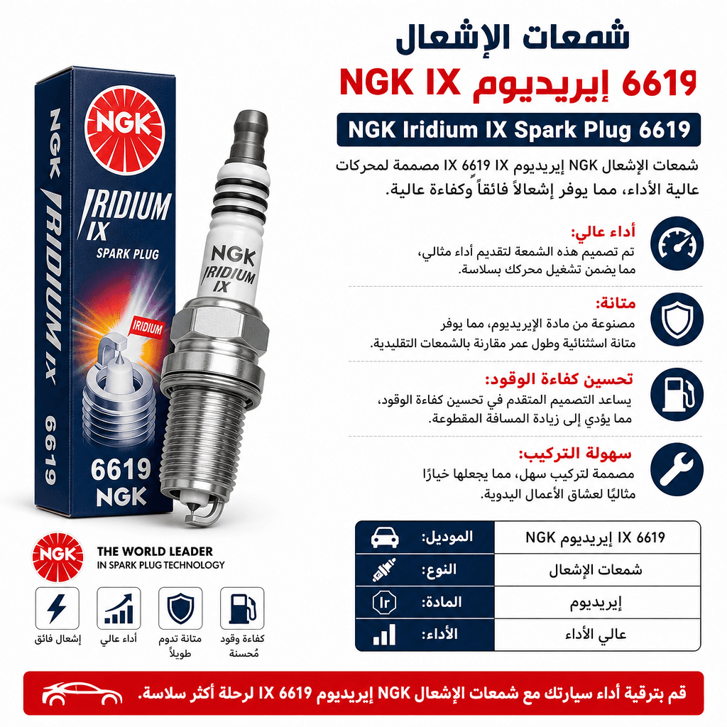 NGK Iridium IX Spark Plug 6619