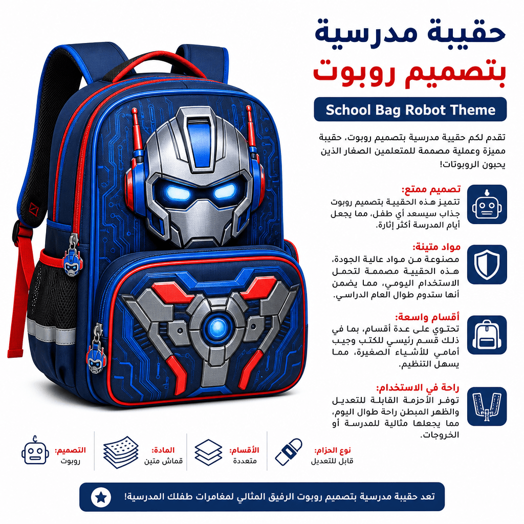 School Bag Robot Theme