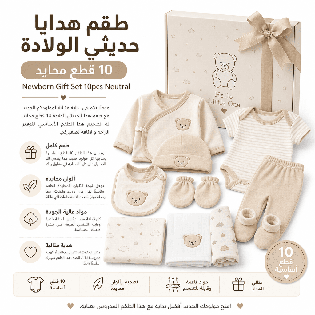 Newborn Gift Set 10pcs Neutral