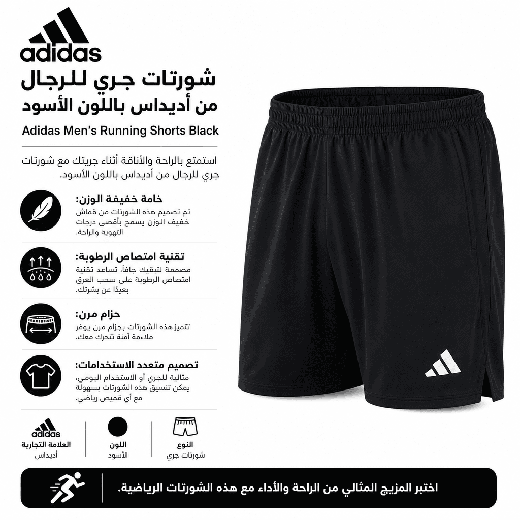 Adidas Men’s Running Shorts Black
