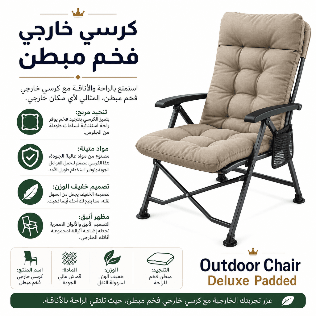 Outdoor Chair Deluxe Padded