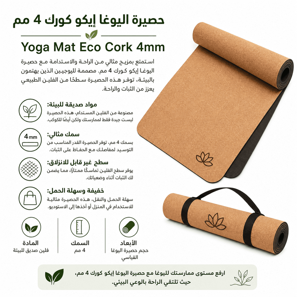 Yoga Mat Eco Cork 4mm