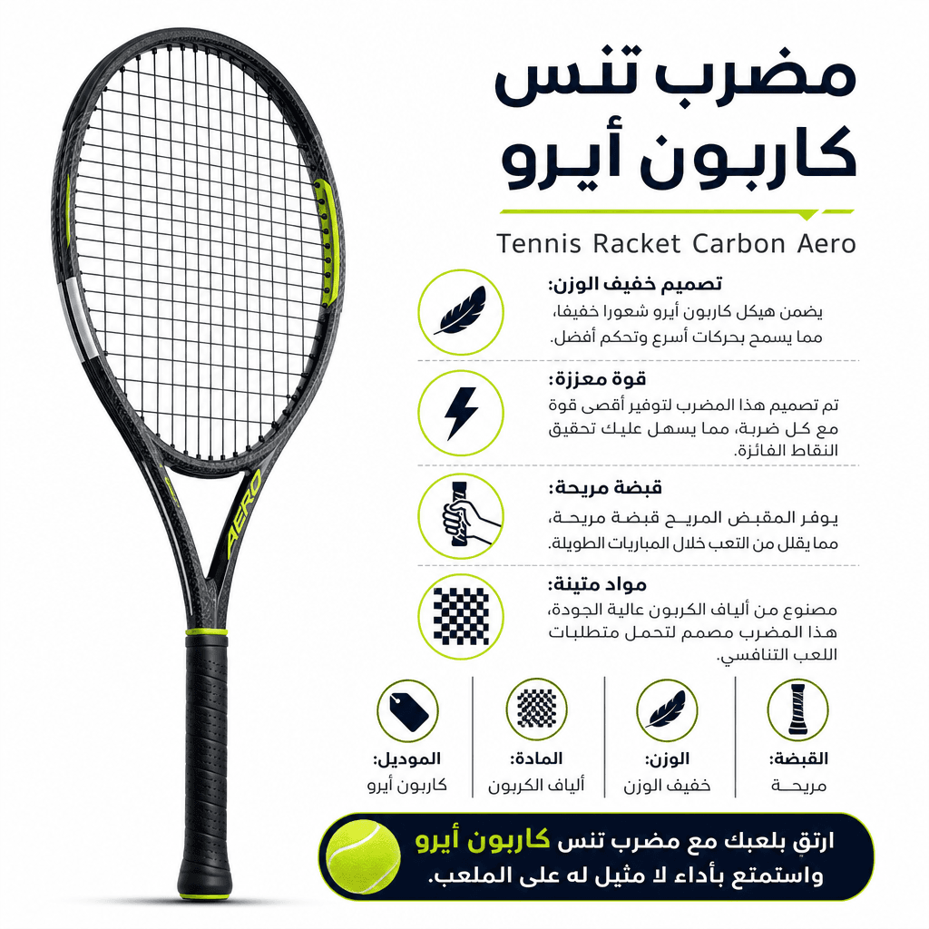 Tennis Racket Carbon Aero