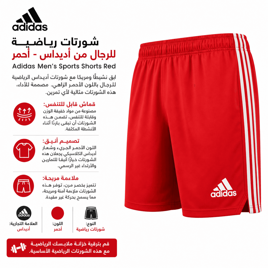 Adidas Men’s Sports Shorts Red