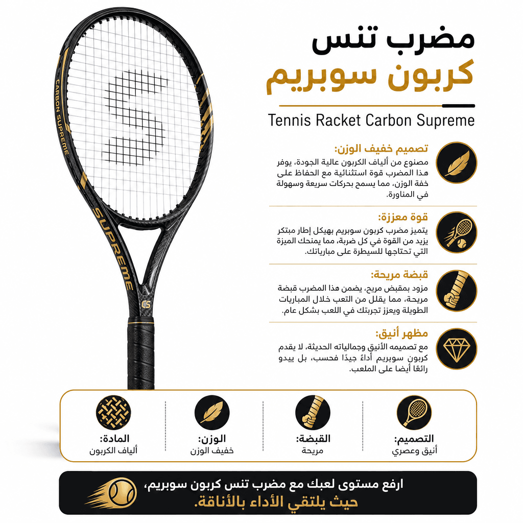 Tennis Racket Carbon Supreme