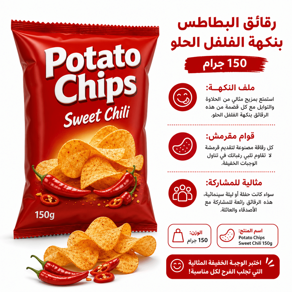 Potato Chips Sweet Chili 150g