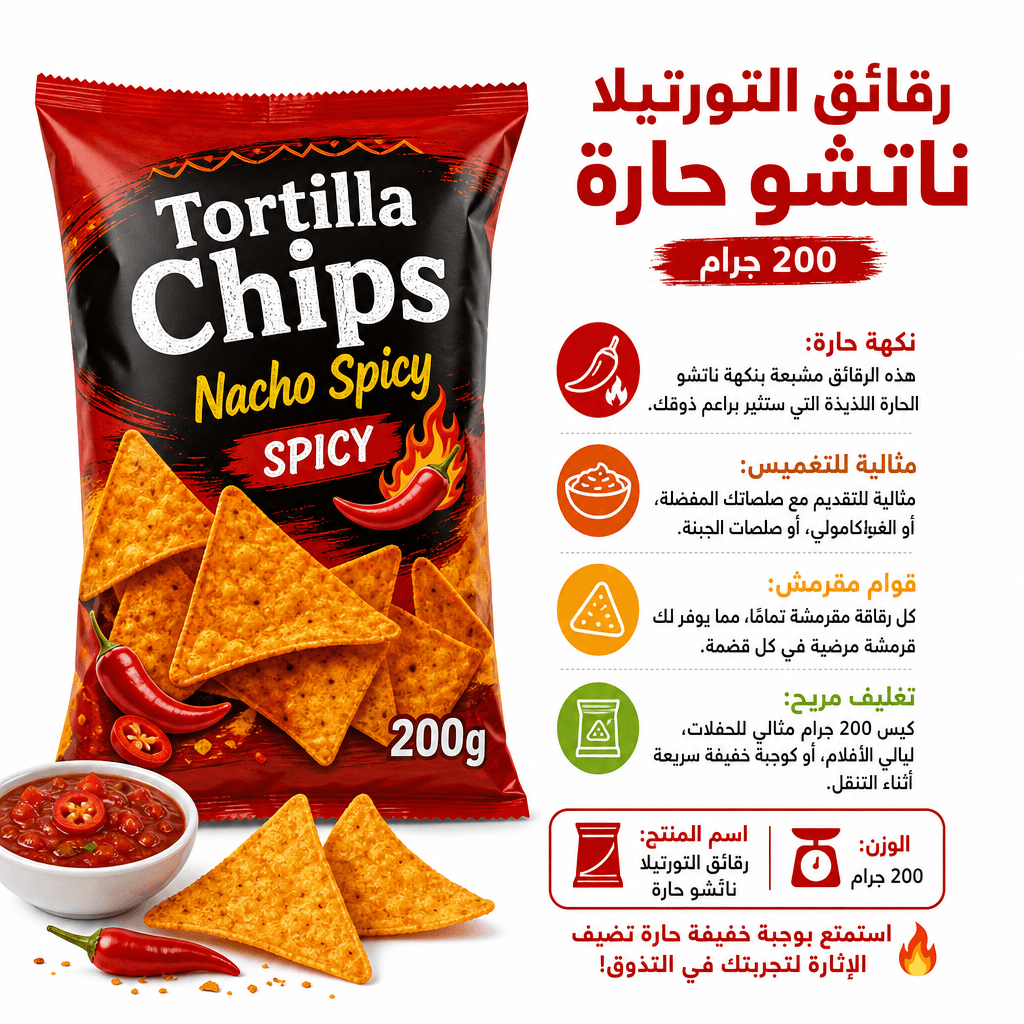 Tortilla Chips Nacho Spicy 200g