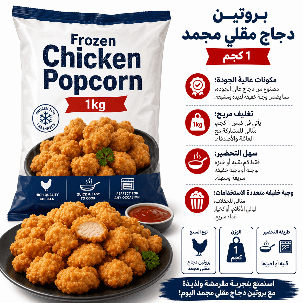 Frozen Chicken Popcorn 1kg