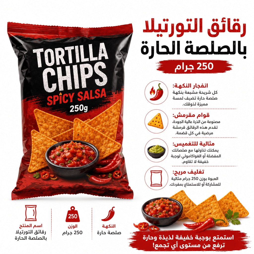 Tortilla Chips Spicy Salsa 250g