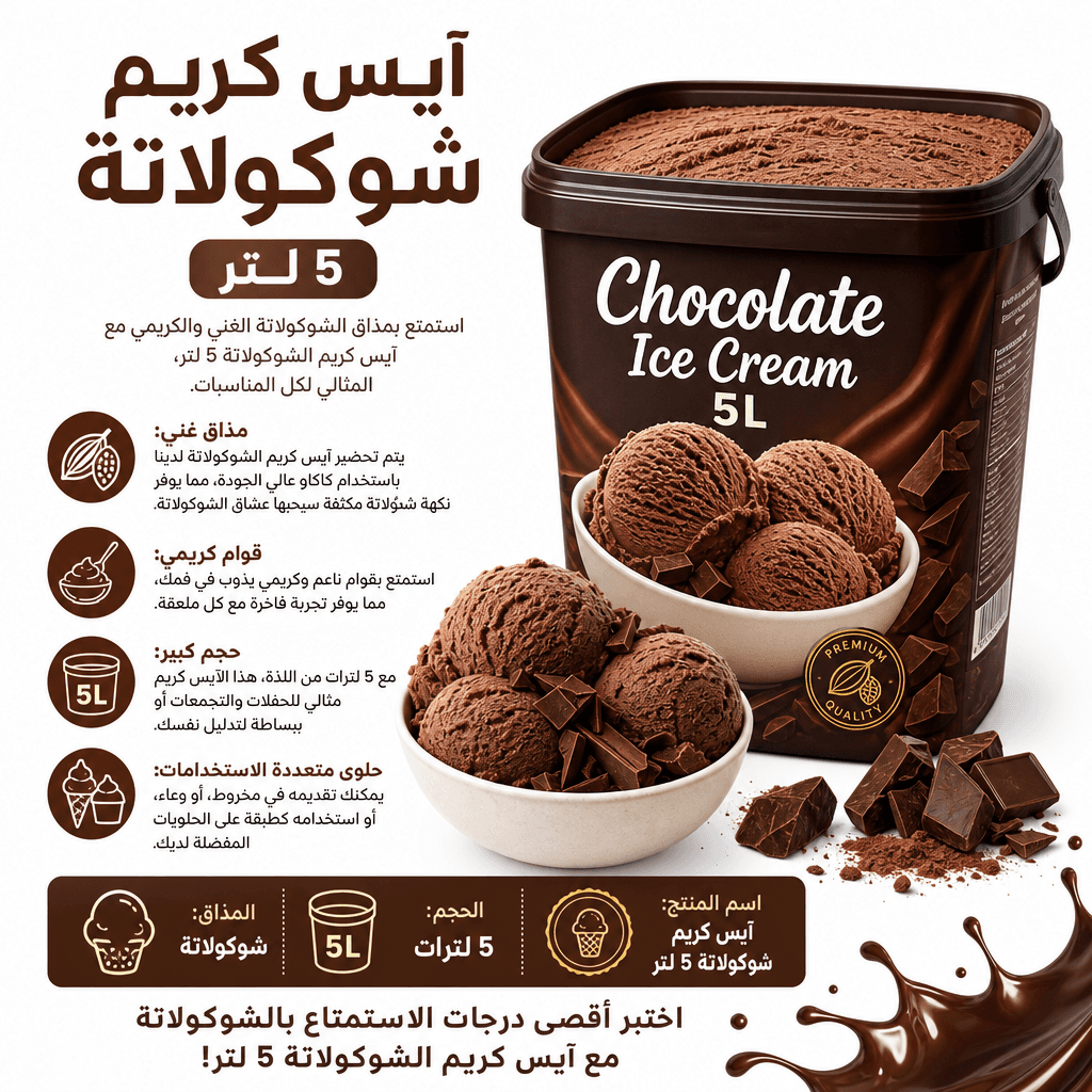 Chocolate Ice Cream 5L