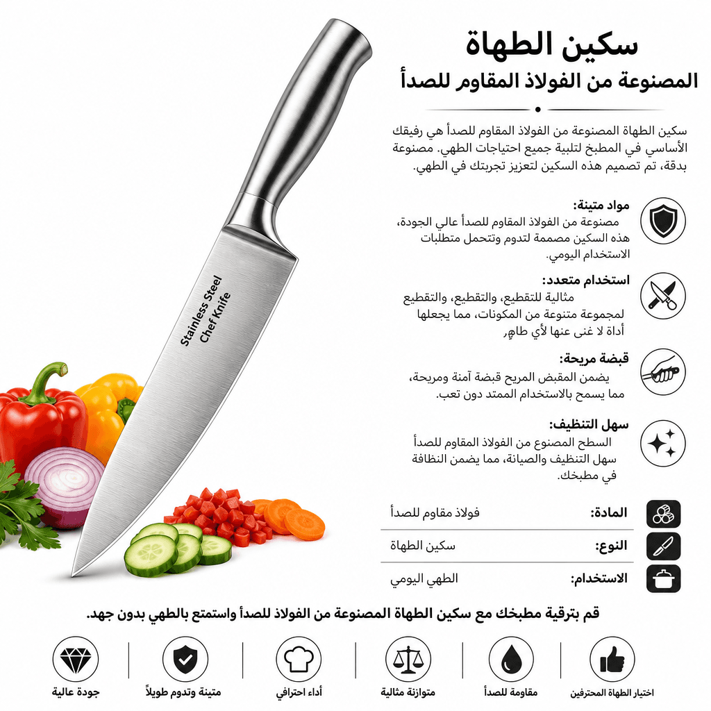 Stainless Steel Chef Knife
