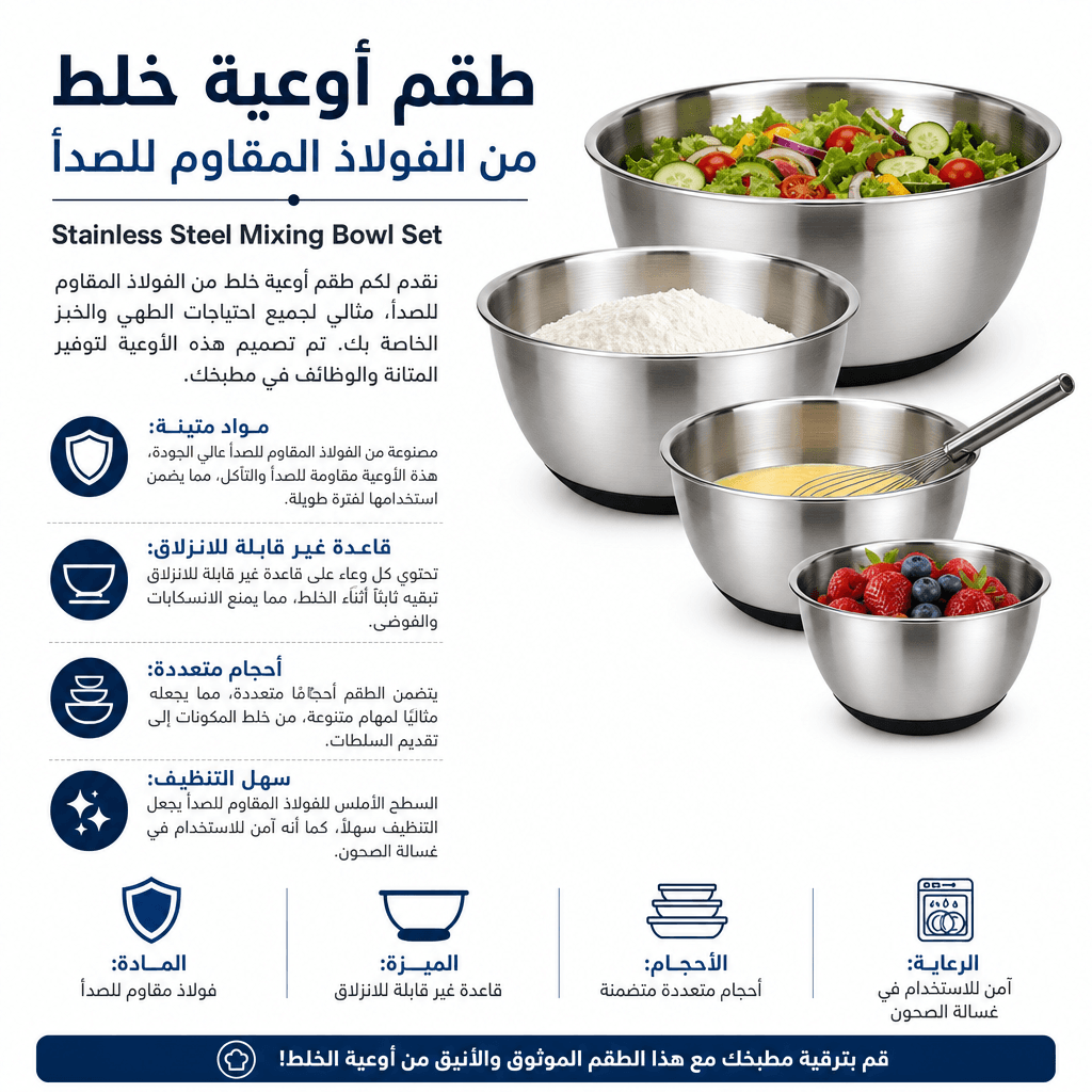 Stainless Steel Mixing Bowl Set