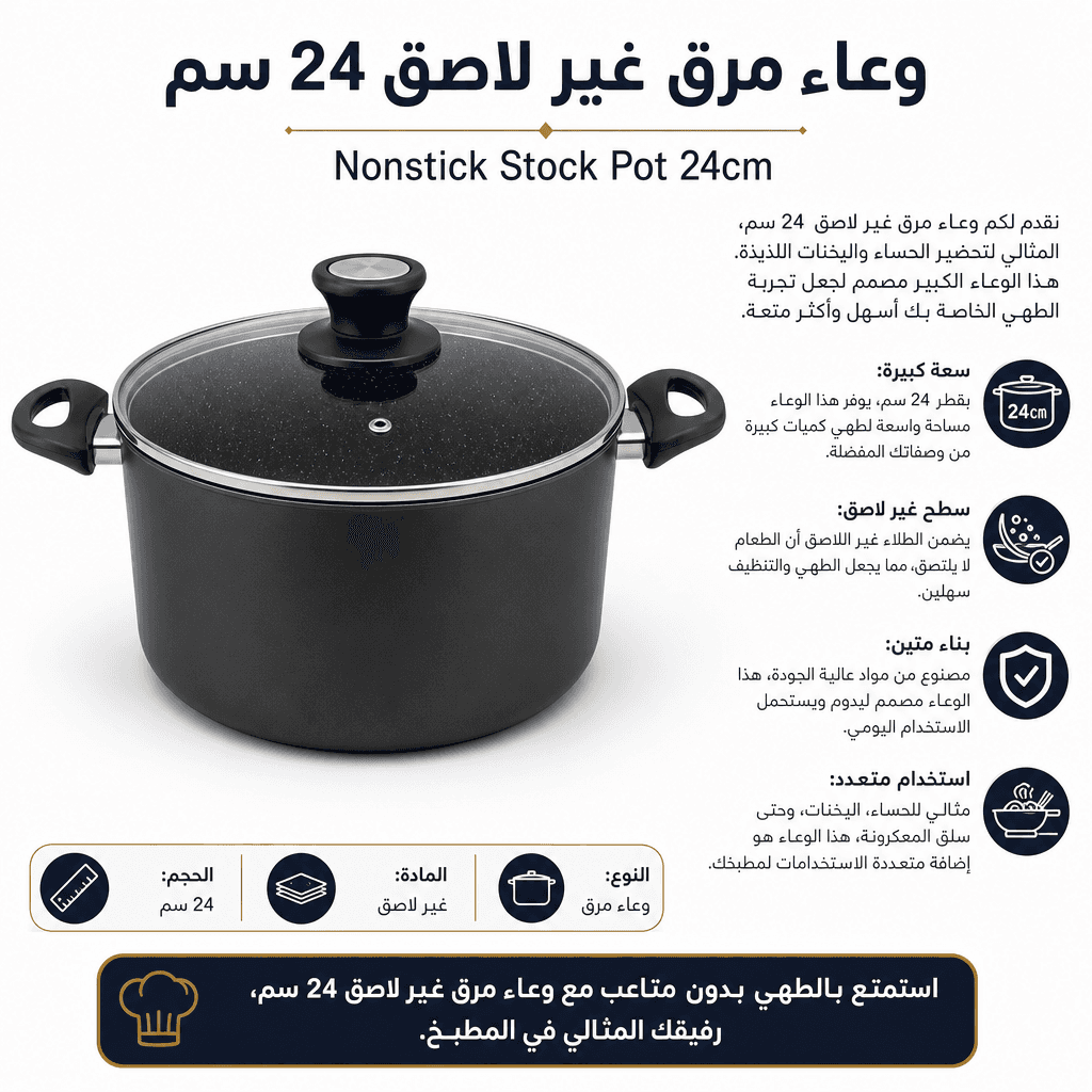 Nonstick Stock Pot 24cm