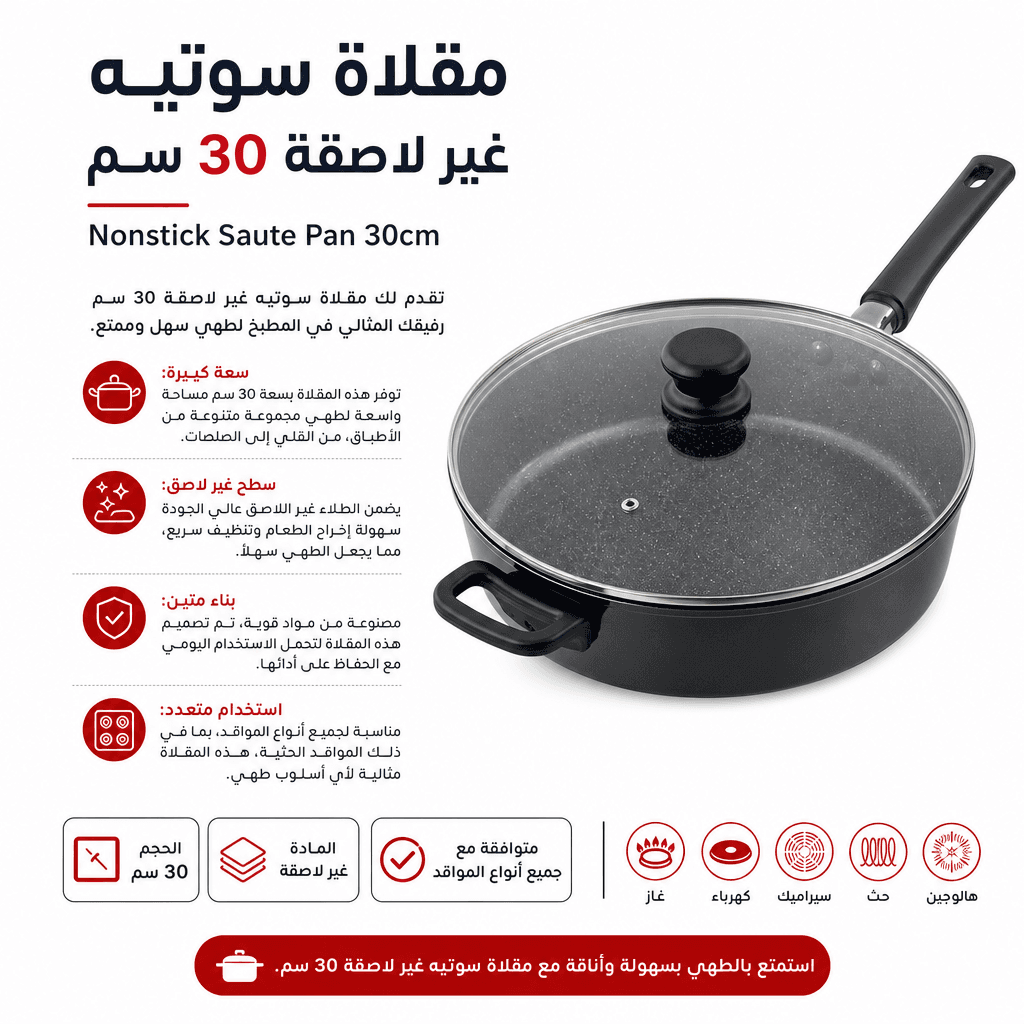 Nonstick Saute Pan 30cm