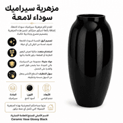 Ceramic Vase Glossy Black product image