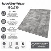 Rug Modern Grey 160x230 product image