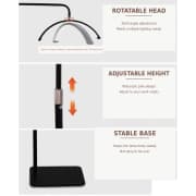 Professional Half Moon LED Beauty Lamp with Remote Control – Adjustable Salon Floor Light product image