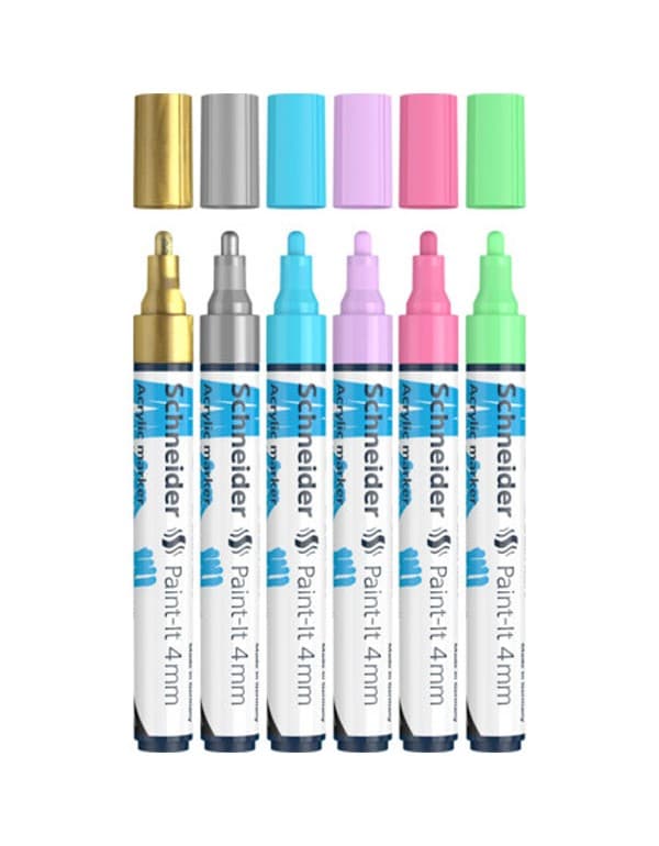 Schneider Paint It Acrylic Marker Pack of 6